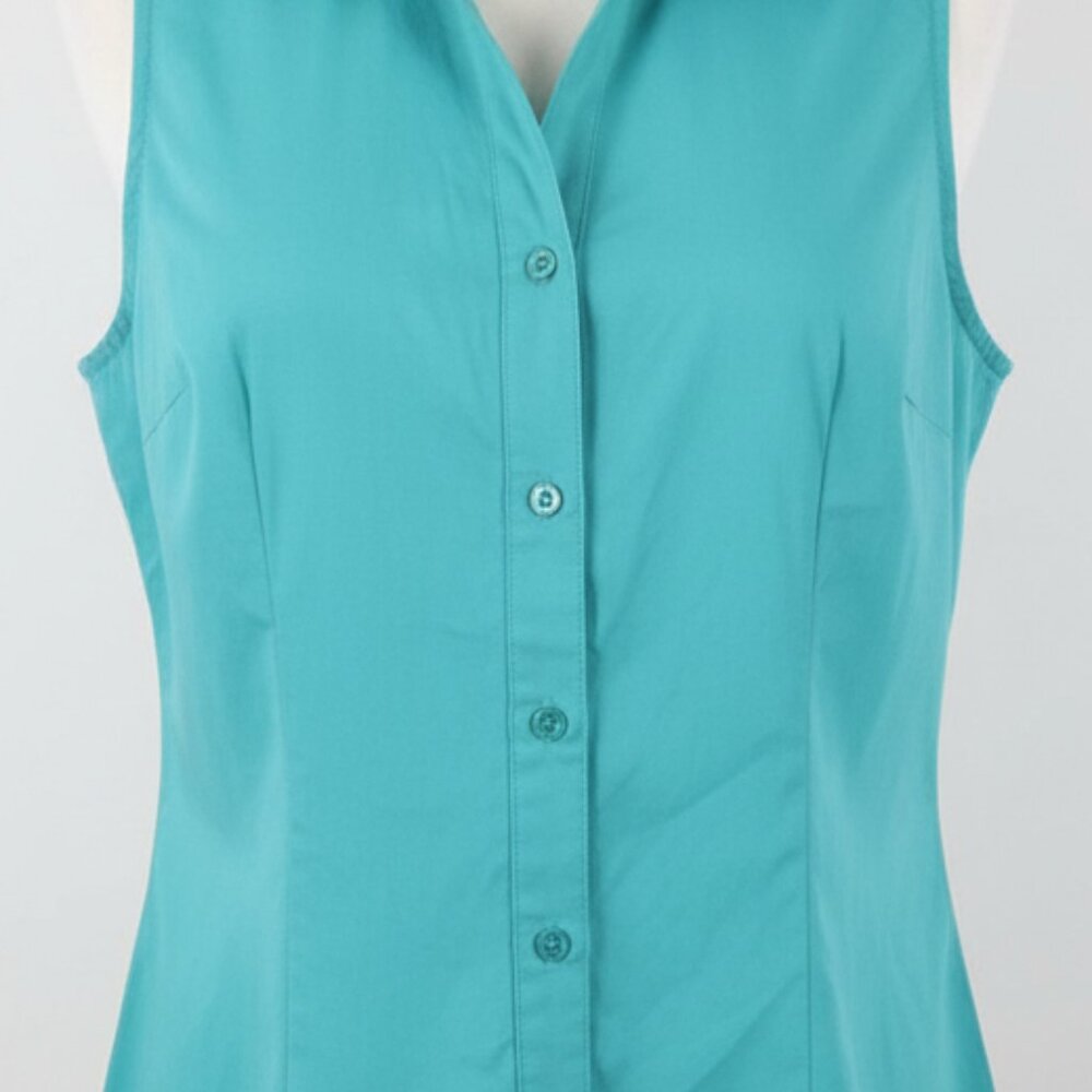 Covington Women's Business Casual Teal Button Dow… - image 3